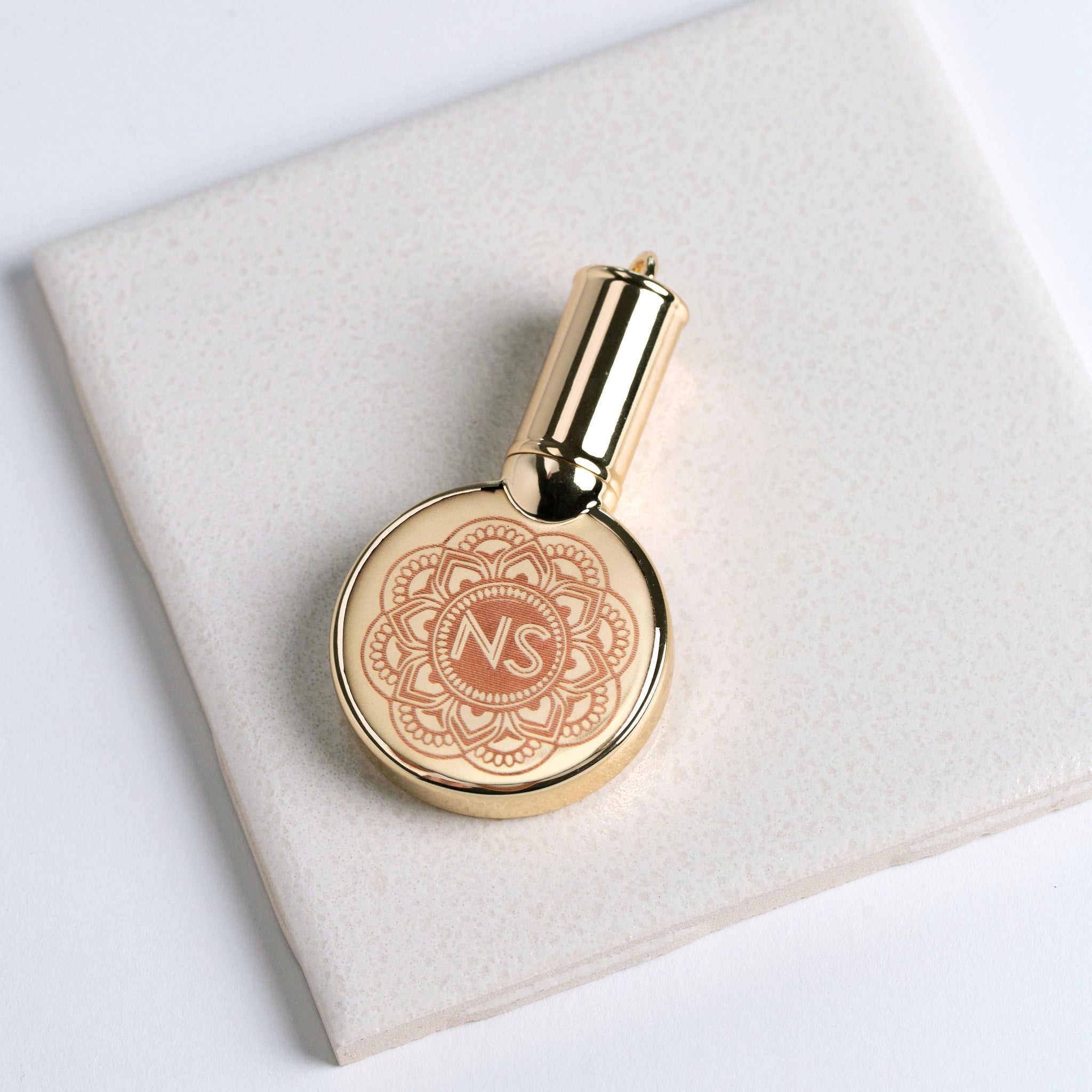 Perfume Dispensing Keychain - Mandala Design
