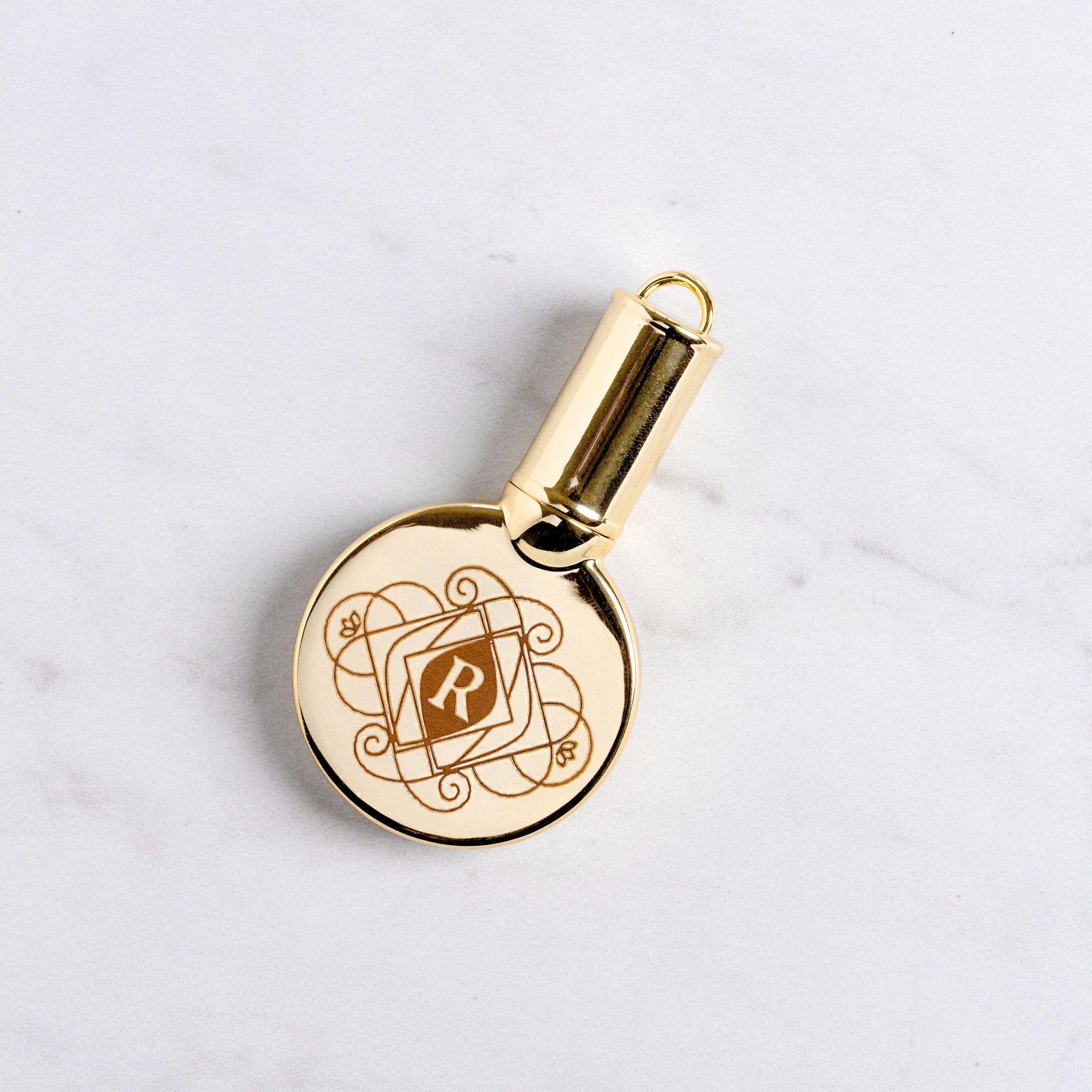 Perfume Dispensing Keychain - Romantic Swirl Design