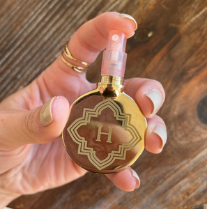 Perfume Dispensing Keychain - Elegant Initial Design